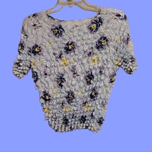 Popcorn floral shirt